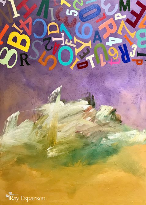 Letters Falling Through A lavender Sky